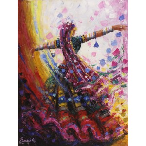 Bandah Ali, 18 x 24 Inch, Acrylic on Canvas, Figurative-Painting, AC-BNA-055